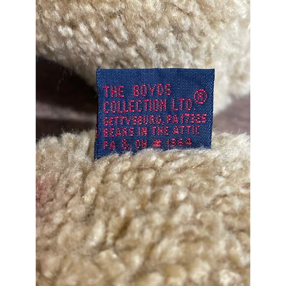 Boyd’s Bear Collection Plush Bear Brown 1991-1998 with Blue Bow Vintage - Picture 5 of 7